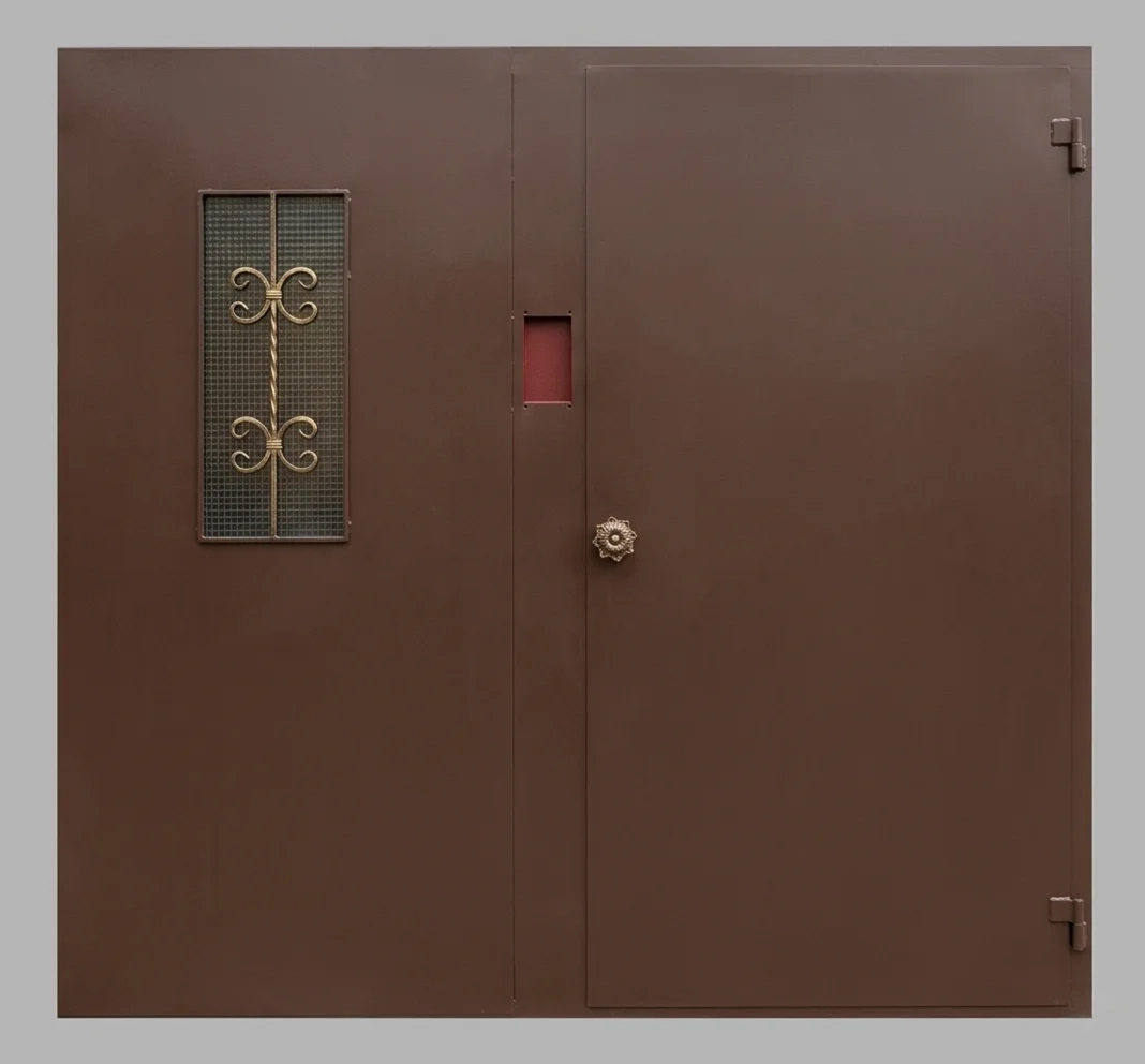 Комбинированная входная дверь для подъезда (2)
