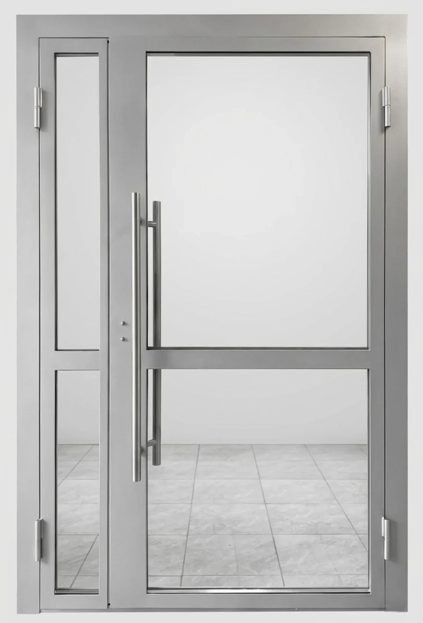 Стеклянная входная дверь для подъезда